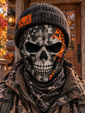 🎯 Digital Pixel Camo Skull Face Mask Tactical Balaclava