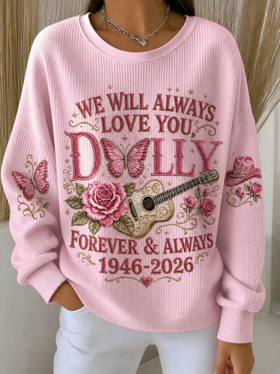 Women'S Commemorative Print Casual Sweatshirt