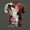 Men's Classic Halloween Bloodstain I'm Fine Art Short Sleeve T-shirt
