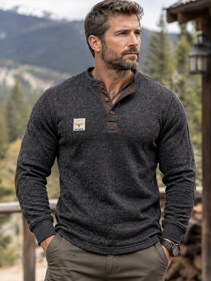 Men's Vintage Comfortable Henley T-Shirt