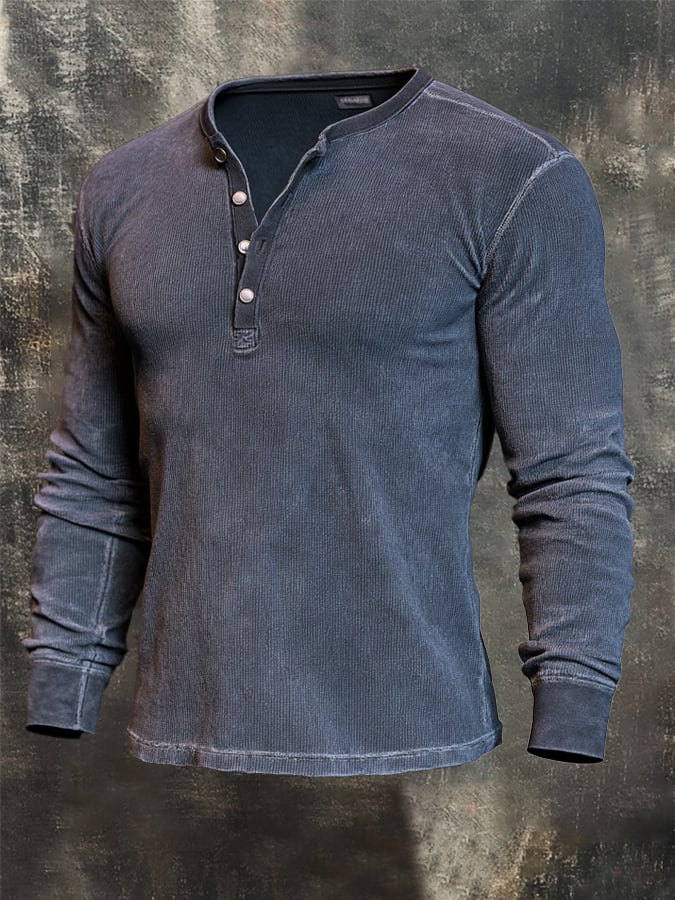 Men's Vintage Comfortable Henley T-Shirt