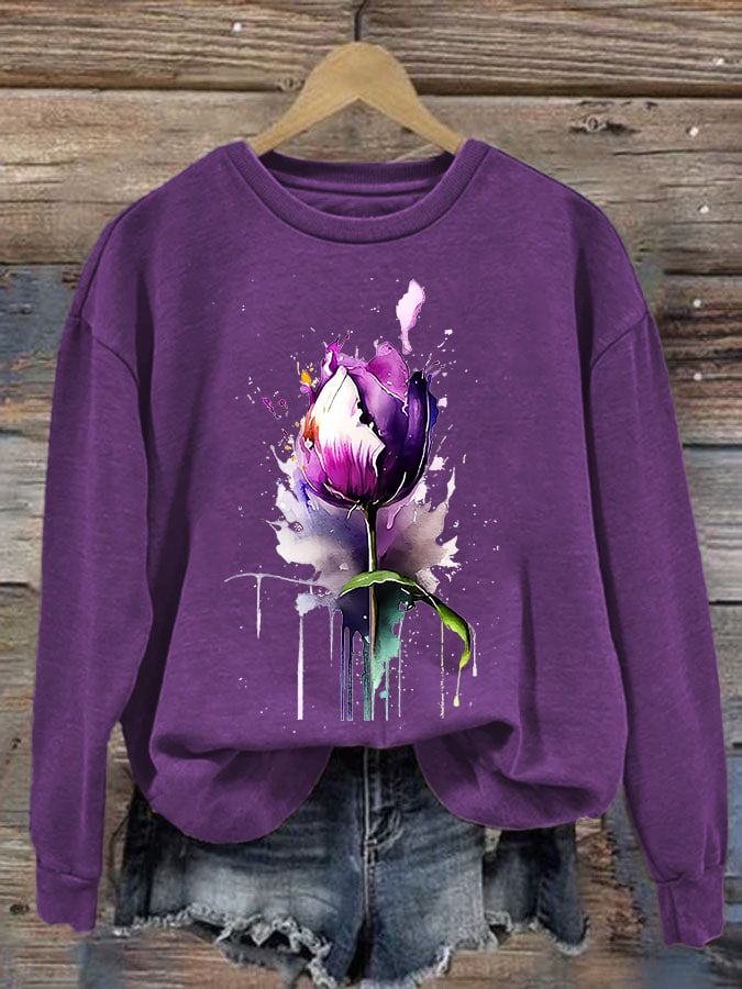 Women's Alzheimer's Printed Sweatshirt