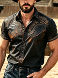Men'S Western-Style Graphic Print Top