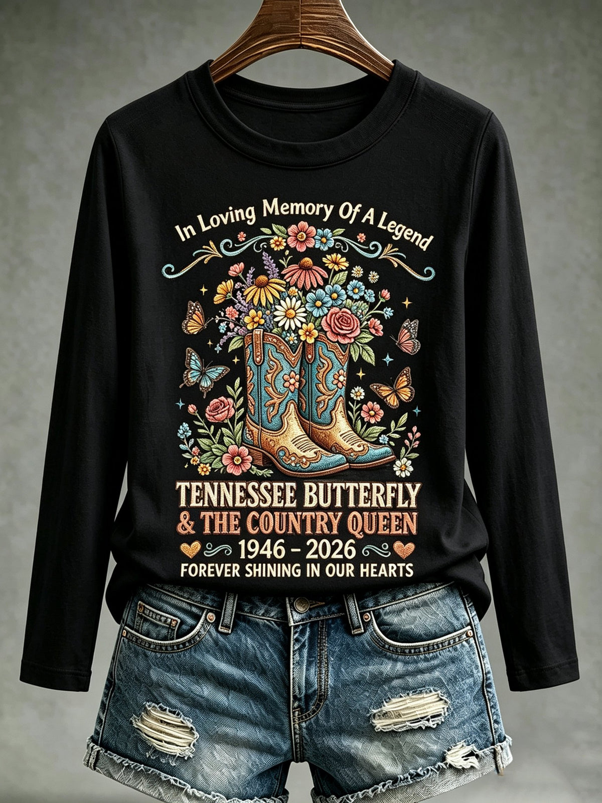Women's Music-Themed Graphic Casual Top