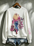 Women's Casual Printed Long-Sleeve Sweatshirt