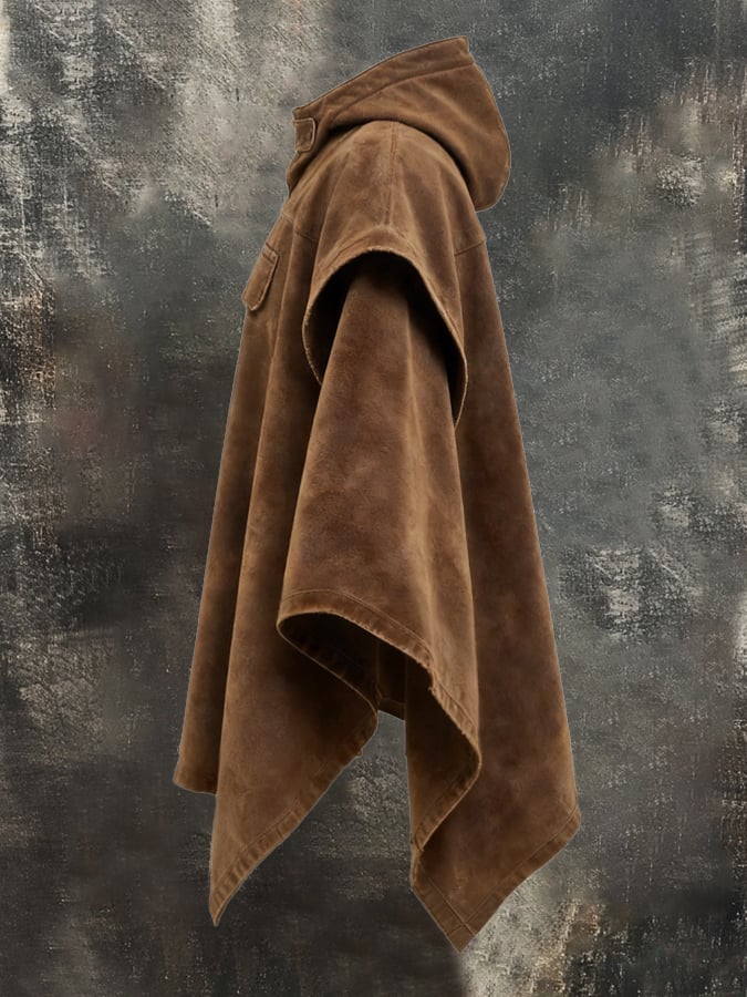 Men's Vintage Suede Warm Cape/Cloak