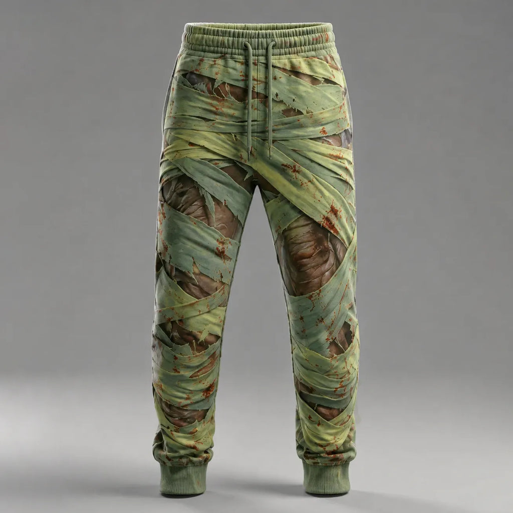 Men's Halloween Optical Displacement Strap Zombie 3d Printed Sweatpants