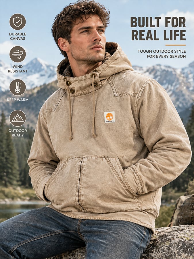 Men’s Retro Comfortable Outdoor Warm Sweatshirt
