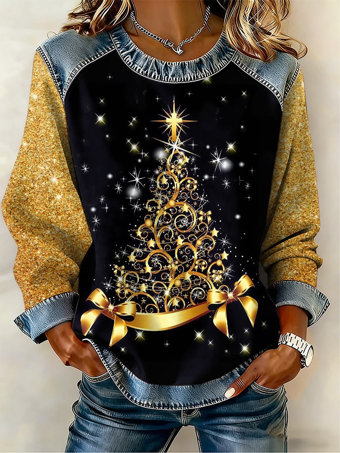 Women's Christmas Faith Print Sweatshirt