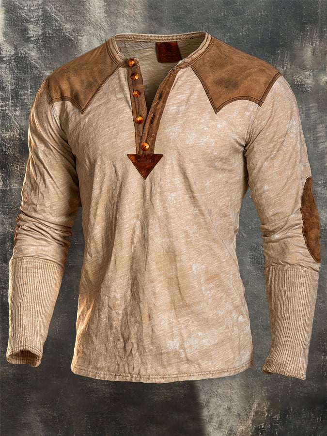 Men's Vintage Comfortable Henley T-Shirt