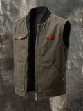 Men's Vintage Multi-Pocket Utility Casual Vest Jacket