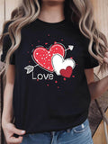 Simple Heart Printed T-Shirt