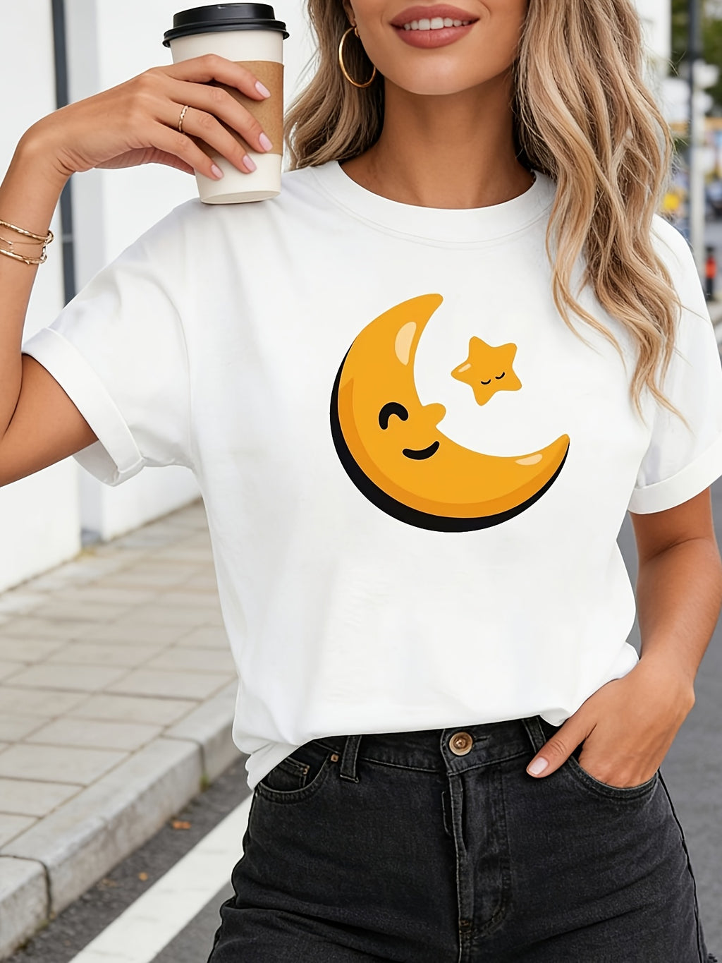 Casual Moon and Star T-Shirt