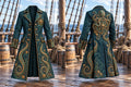 🐙 Men's Kraken Tentacles & Skull Compass Pirate Coat