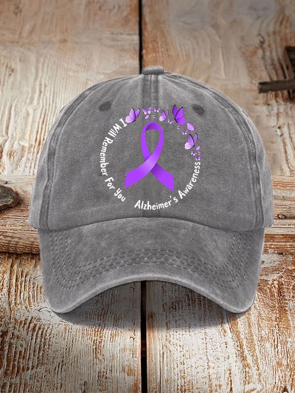 I Will Remember For You Alzheimers Awareness Sun Hat