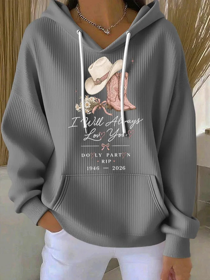 Women'S Commemorative Printed Hooded Sweatshirt