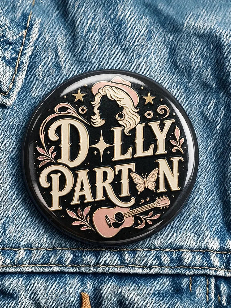 Dolly Parton Tribute Print Button