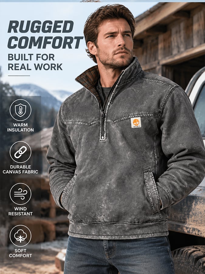 Men’s Retro Comfortable Outdoor Warm Sweatshirt