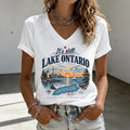 Women's Lake Ontario Art Print Casual T-shirt