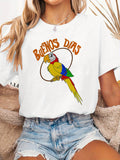 Parrot Printed Short Sleeve T-Shirt