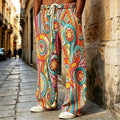 Men's Vibrant Bohemian Circular Print Pants
