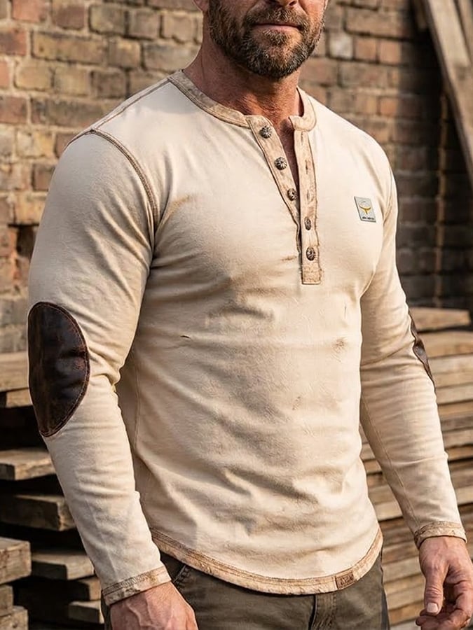 Men's Vintage Comfortable Henley T-Shirt