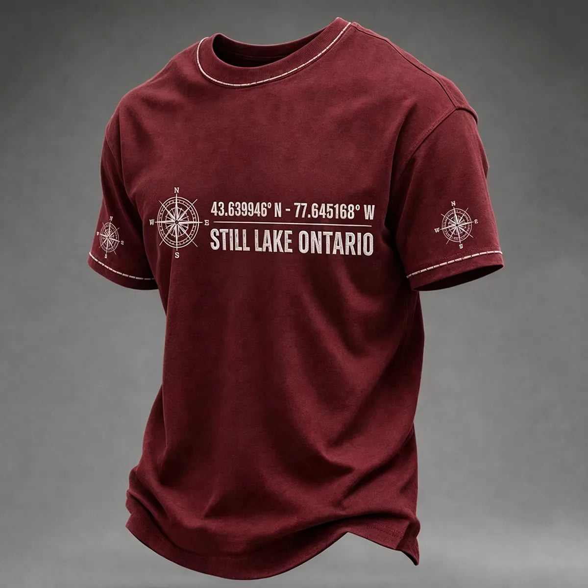 Men's Lake Ontario Always And Forever Printed Short Sleeve T-shirt