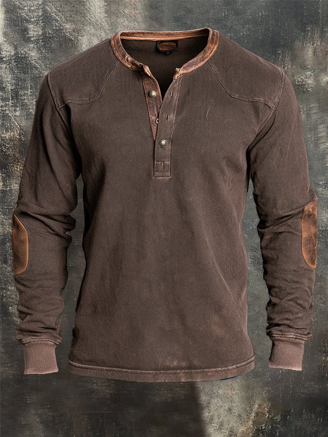 Men's Vintage Comfortable Henley T-Shirt