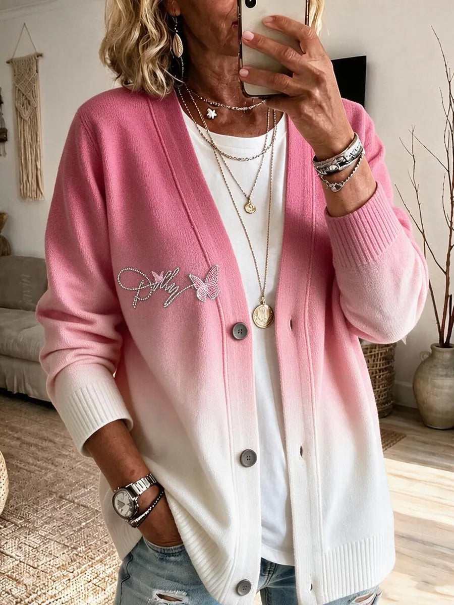Women'S Commemorative Printed Casual Cardigan