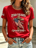 250Th Anniversary Commemorative Faith Printed Round Neck Top In The United States