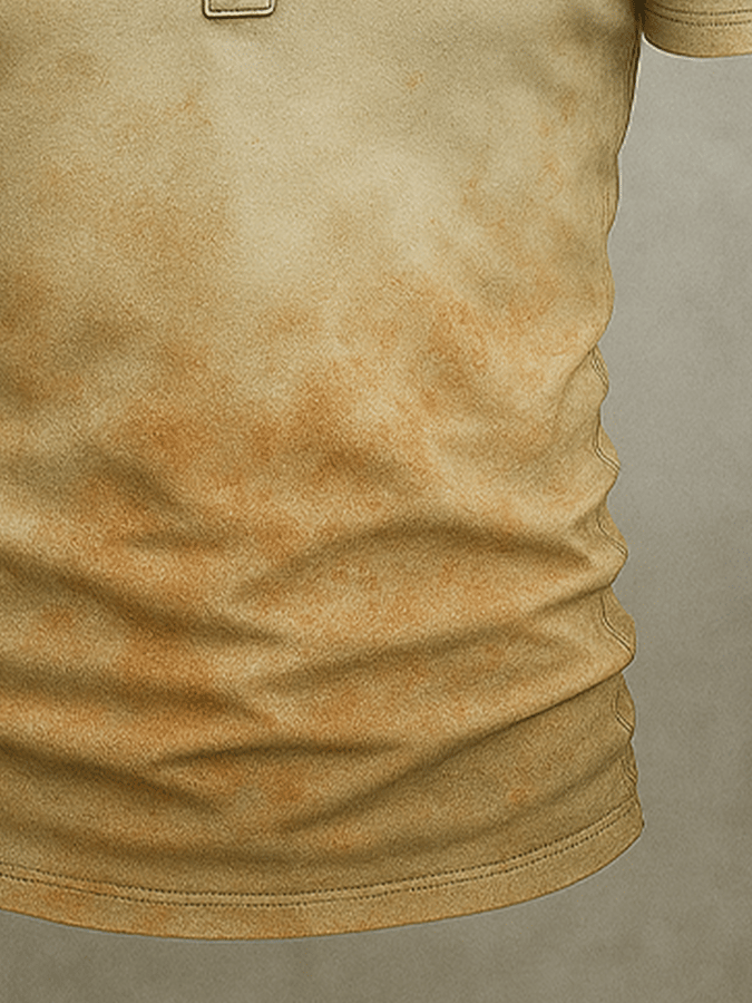 Men's Basic Everyday Casual Retro Washed Distressed Short Sleeve POLO Shirt, Loose and Comfortable