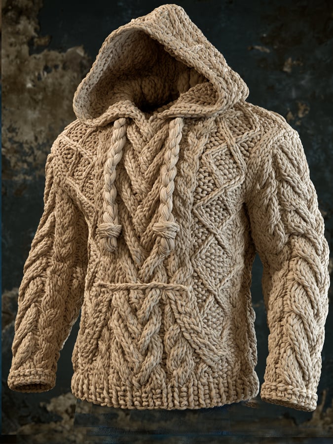 Men’s Vintage-Style Comfortable Knitted Sweater/Sweatshirt