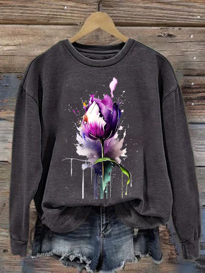 Women's Alzheimer's Printed Sweatshirt