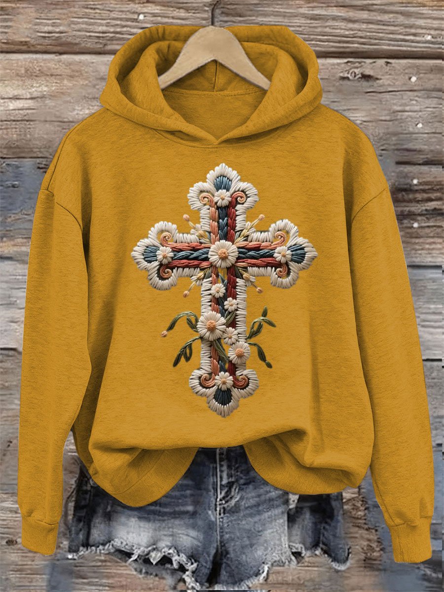 Women's Faith Print Hooded Sweatshirt