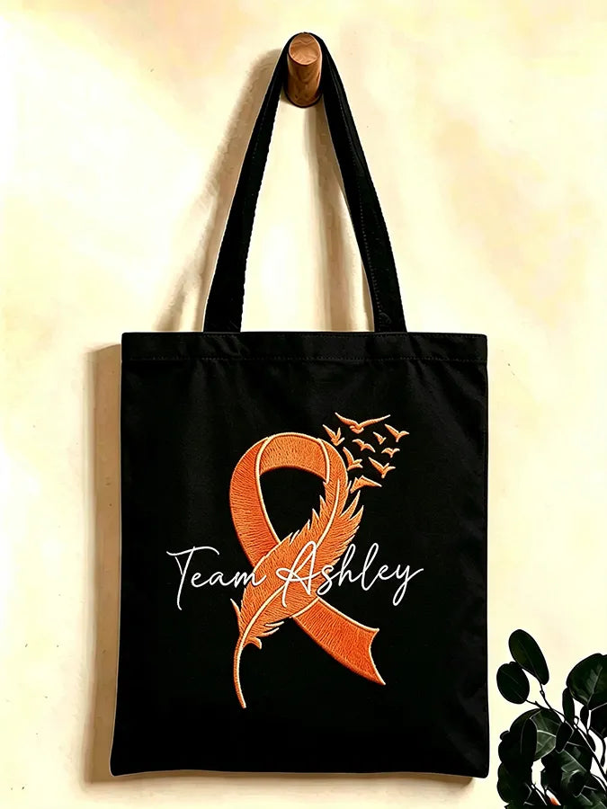 Leukemia Print Casual Canvas Bag