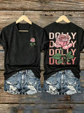 Women's Rip Country Music Lover Queen of Country Print Top