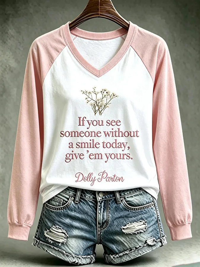 Women'S Country Cowgirl Dolly Commemorative  The Way I See It, If You Want The Rainbow, You Gotta Put Up With The Rain Print T-Shirt