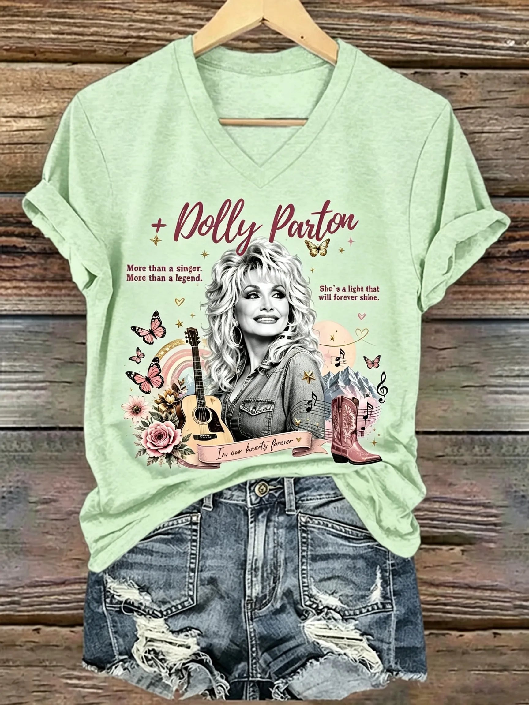 Women's Rip Dolly Parton Printed T-shirt
