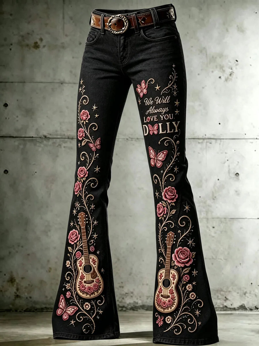 Women's Legendary female country singer Pattern Jeans
