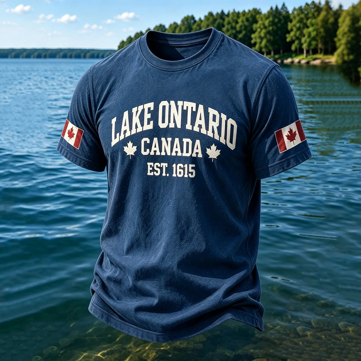 Men's 1615 Ontario Canada Print Casual T-shirt