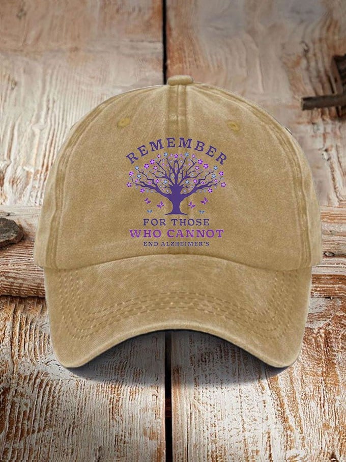 Unisex Remember For Those Who Cannot Dementia Alzheimer's Disease Awareness Printed Hat