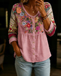 Women's Spring Floral Print Casual Top