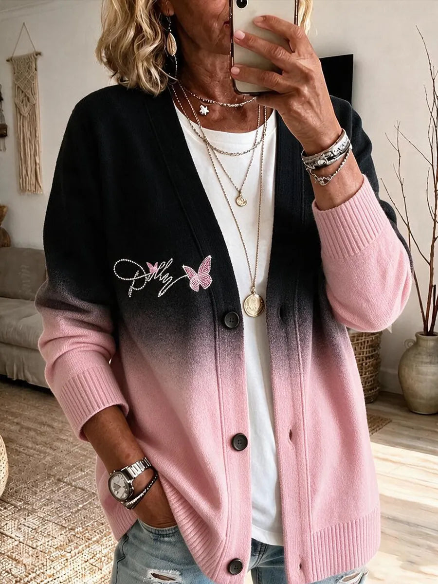 Women'S Commemorative Printed Casual Cardigan