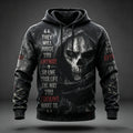 Retro Distressed Gothic Dark Aesthetic Death Skull Slogan Hoodie