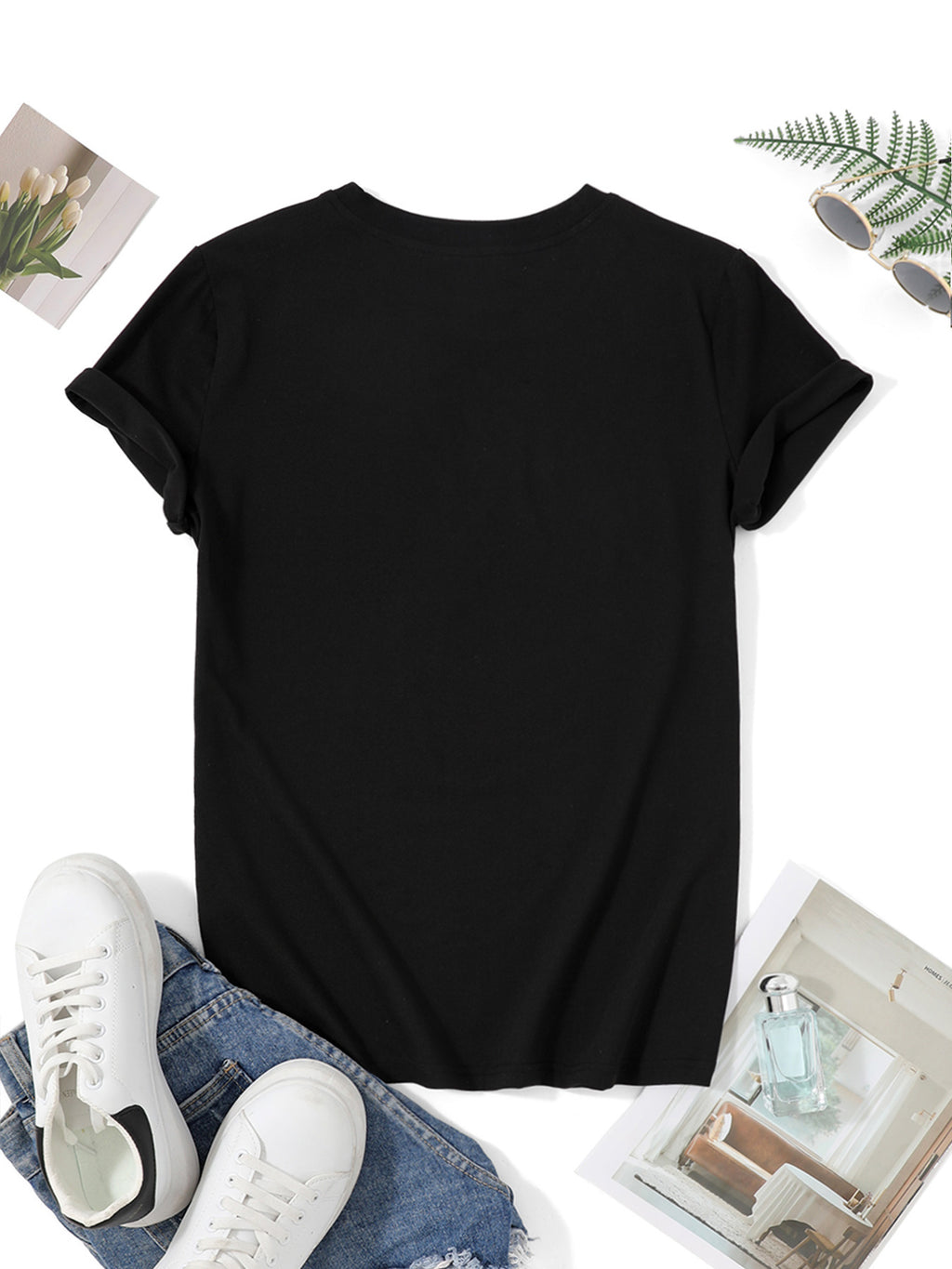 Aussie Dog Graphic Round Neck T-Shirt