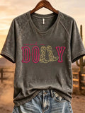 Women's The Queen of Country Print Casual T-Shirt