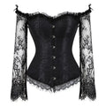 Women's Halloween Long-sleeve Off-shoulder Mesh Corset Top