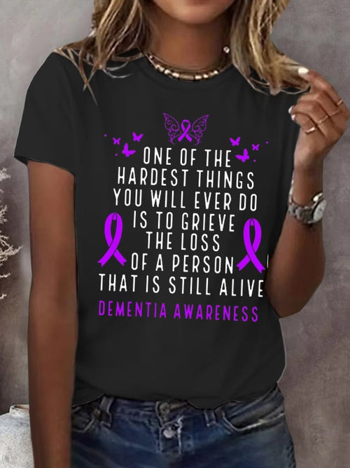 Dementia Awareness Month Butterfly Warrior Alzheimers T Shirt