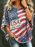 Women's Independence Day Art Oversized Top