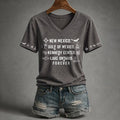 V-neck Retro New Mexico, Gulf Of Mexico, Kennedy Center, Lake Ontario, Forever Fdt Print T-shirt